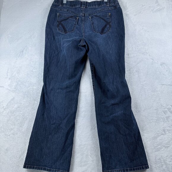 Lane Bryant Bootcut Jeans Womens Size 16 Tighter Tummy Technology High Rise Blue - Picture 3 of 13